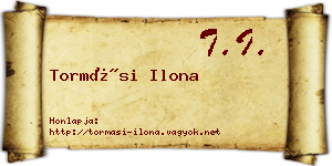 Tormási Ilona névjegykártya